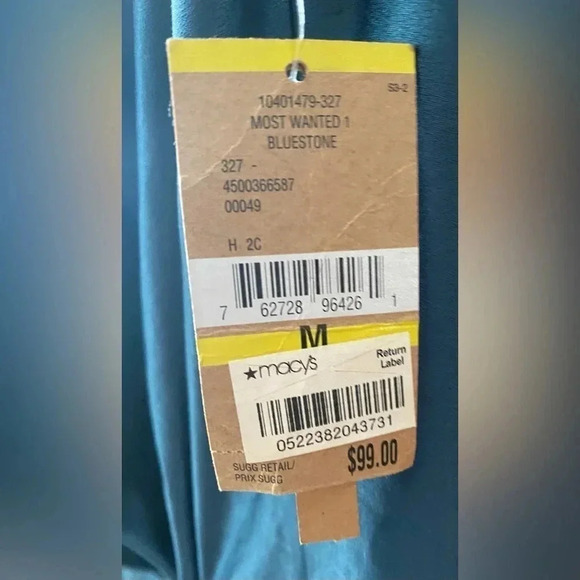 Rachel Roy Women’s‎ Stunning Cocktail Mini Faux Wrap Dress Bluestone Color Sz M - Picture 5 of 9